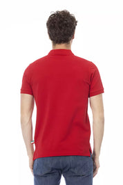 Baldinini Trend Red Cotton Men Polo