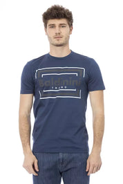 Baldinini Trend Blue Cotton Men T-Shirt