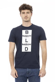 Baldinini Trend Blue Cotton Men's T-Shirt