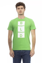 Baldinini Trend Green Cotton Men T-Shirt