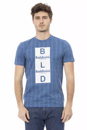 Baldinini Trend Light Blue Cotton Men T-Shirt