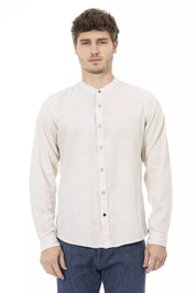 Baldinini Trend White Rayon Men Shirt