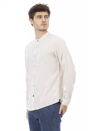 Baldinini Trend White Rayon Men Shirt