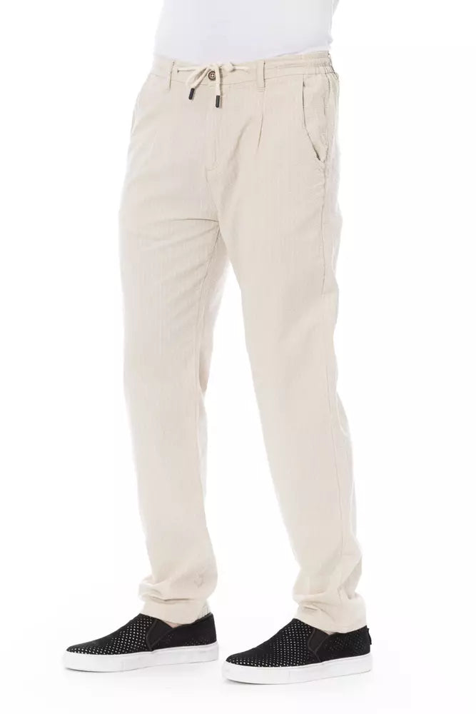 Baldinini Trend Beige Cotton Men Chino