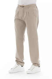 Baldinini Trend Beige Cotton Men Chino Pants