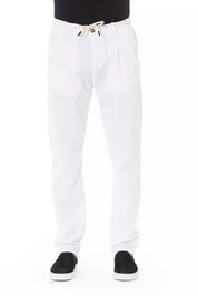 Baldinini Trend White Cotton Men Chino Pants