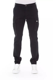 Baldinini Trend Black Cotton Men Cargo Trouser