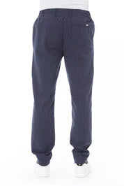 Baldinini Trend Blue Cotton Men Pant