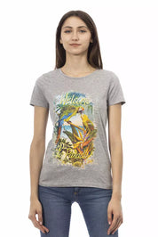 Trussardi Action Gray Cotton Women T-Shirt