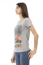 Trussardi Action Gray Cotton Women T-Shirt