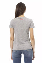 Trussardi Action Gray Cotton Women T-Shirt