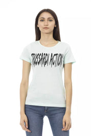 Trussardi Action Light Blue Cotton Women T-Shirt