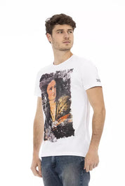 Trussardi Action White Cotton Men T-Shirt