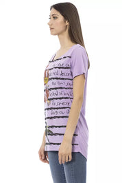 Trussardi Action Purple Cotton Women T-Shirt