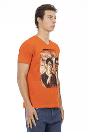 Trussardi Action Orange Cotton Men T-Shirt