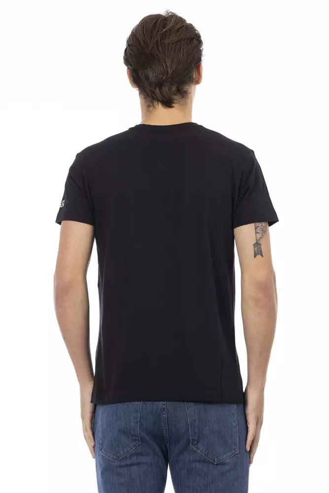 "Black Cotton Men T-Shirt"