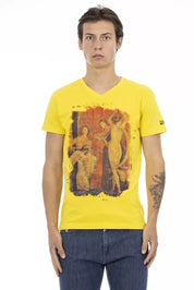 Trussardi Action Yellow Cotton Men T-Shirt