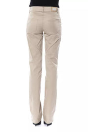 BYBLOS Beige Cotton Women Pant