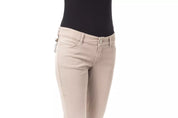 BYBLOS Beige Cotton Women Slim Pant
