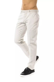 Uominitaliani Gray Cotton Men's Casual Pant