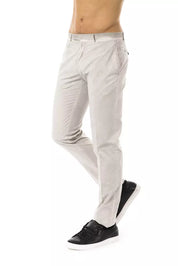 Uominitaliani Gray Cotton Men Casual Pant