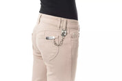 BYBLOS Beige Cotton Women Slim Pant