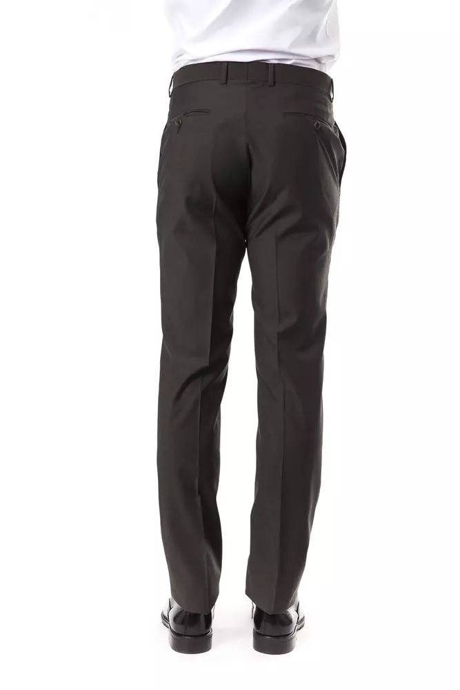 Uominitaliani Gray Wool Men Pant