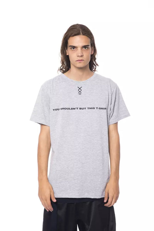 Gray Cotton Men T-Shirt