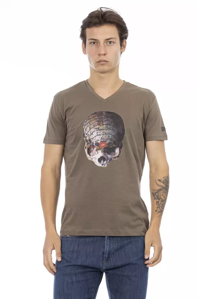 Trussardi Action Brown Cotton Men T-Shirt