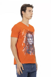 Trussardi Action "Orange Cotton Men T-Shirt"