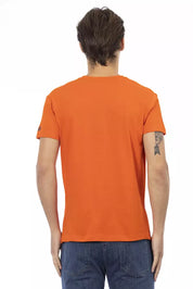 Trussardi Action "Orange Cotton Men T-Shirt"