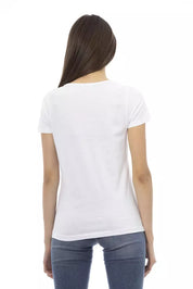 Trussardi Action Chic White Printed Tee: Summer Wardrobe Essential