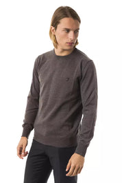 Uominitaliani Gray Merino Wool Men Sweater