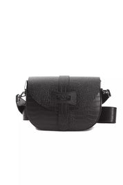 Pompei Donatella Black Leather Women Crossbody Bag