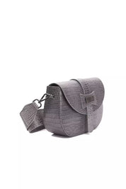Pompei Donatella Gray Leather Women Crossbody Bag