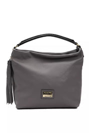 Pompei Donatella Gray Leather Women Shoulder Bag
