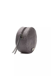 Pompei Donatella Gray Leather Women Crossbody Bag