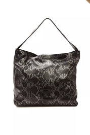 Pompei Donatella Gray Leather Women Shoulder Bag