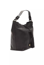 Pompei Donatella Black Leather Women Shoulder Bag