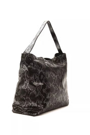 Pompei Donatella Gray Leather Women Shoulder Bag