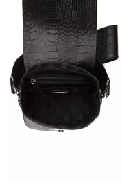 Pompei Donatella Black Leather Women Crossbody Bag