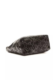 Pompei Donatella Gray Leather Women Shoulder Bag