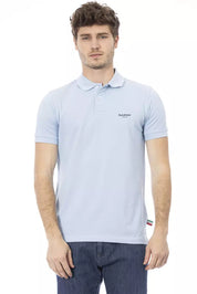 Baldinini Trend Light Blue Cotton Men Polo Shirt