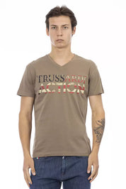 Trussardi Action Brown Cotton Men's T-Shirt