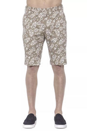 PT Torino Beige Cotton Mens Bermuda Short