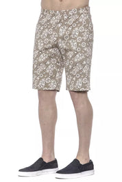 PT Torino Beige Cotton Mens Bermuda Short