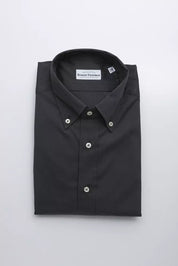 Robert Friedman Gray Cotton Men Shirt