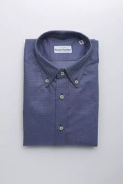 Robert Friedman Blue Cotton Men Shirt