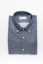 Robert Friedman Blue Cotton Men Shirt