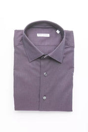 Robert Friedman Burgundy Cotton Men Shirt